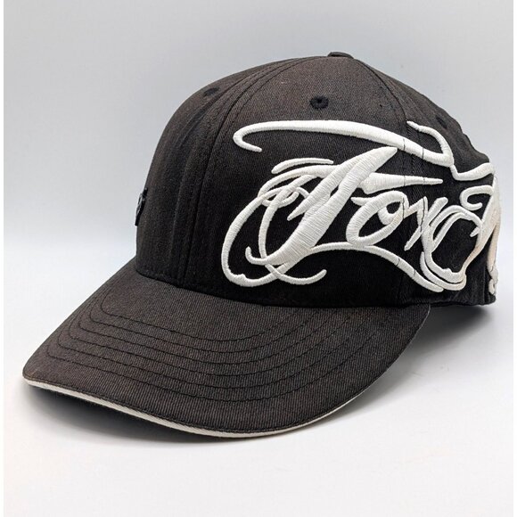 Vintage Y2K Fox Racing Hat Flexfit Black & White Logo Motocross VTG Fitted XS/S - Picture 1 of 7